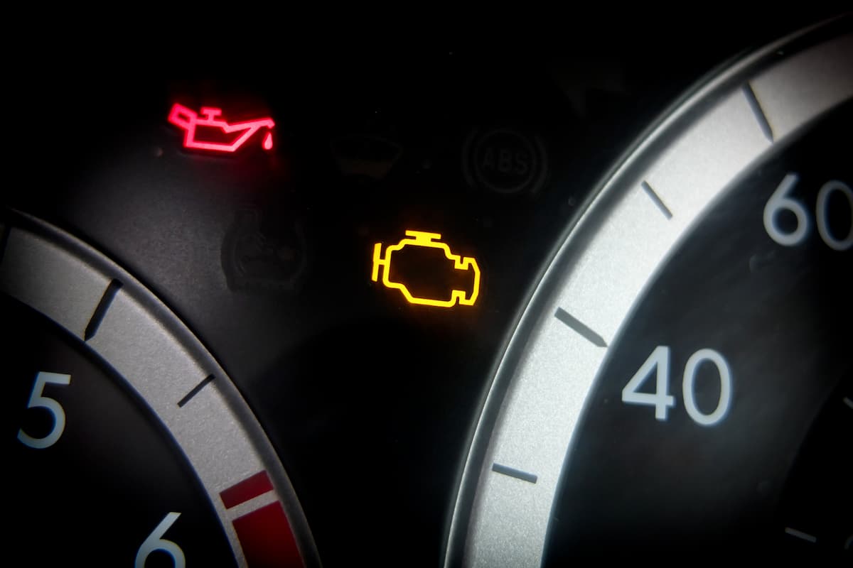 Photo of limp mode and engine oil pressure with their lights on. 